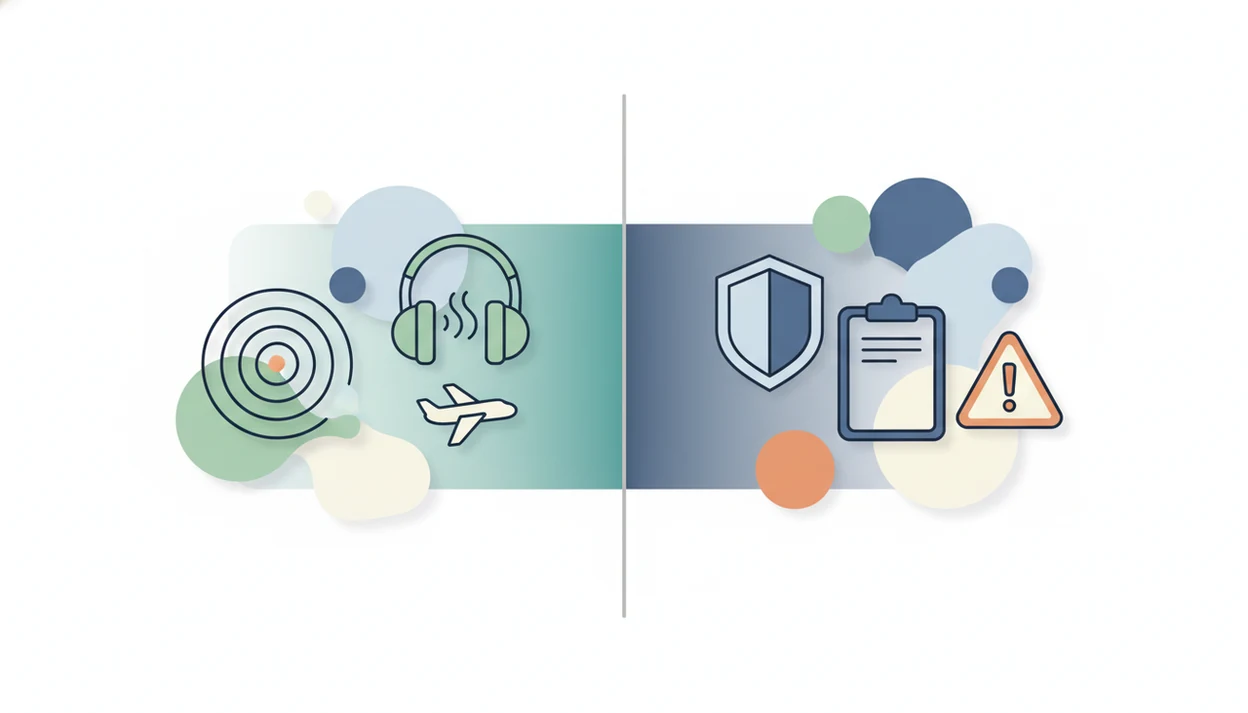 A clean abstract diagram separates wellness app support from medical-device claim territory.