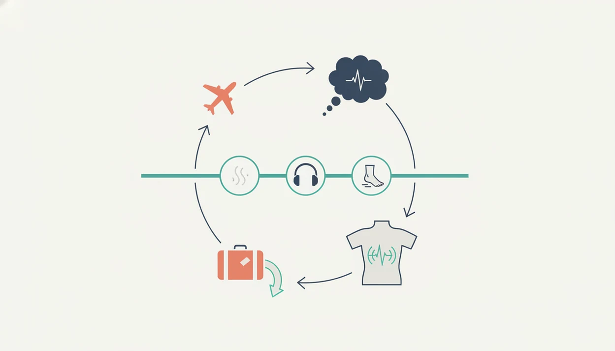 A simple diagram shows triggers, anxious thoughts, body sensations, and calming routines interrupting the loop.