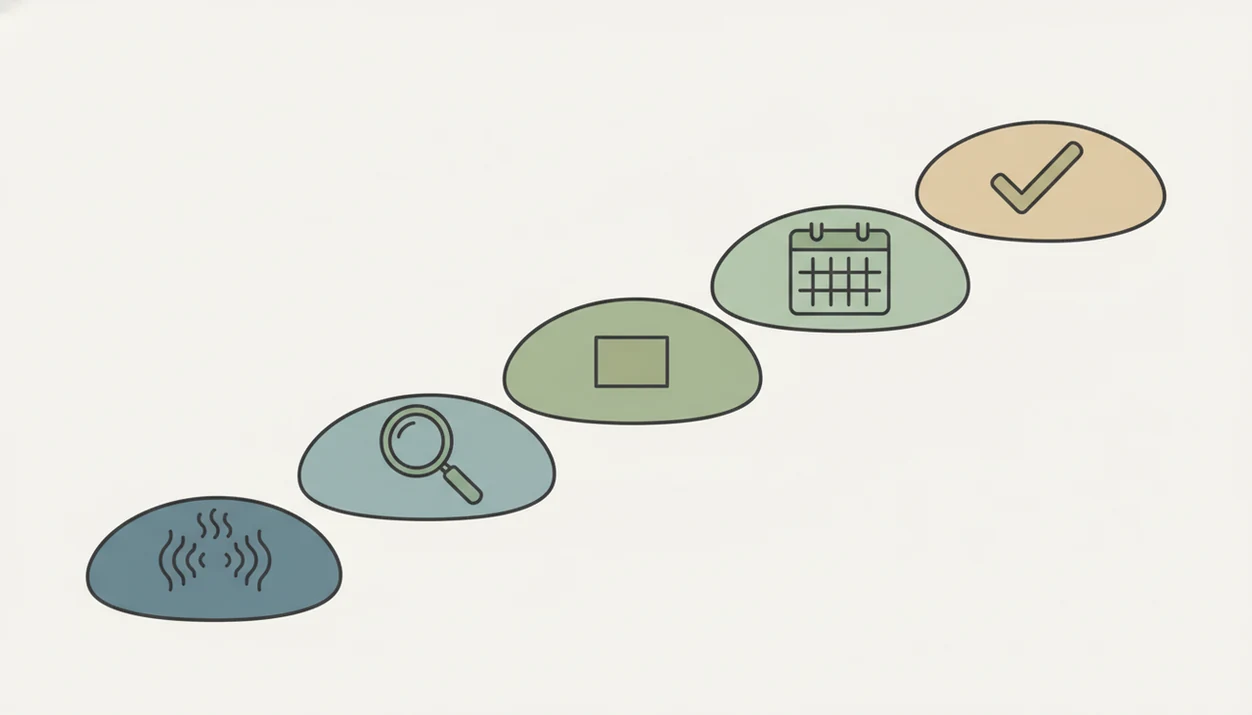 A five-step illustrated path shows flight anxiety recovery as manageable practice stages.