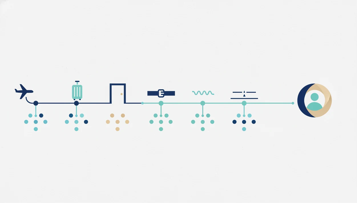 A simple diagram shows flight moments connecting to anxiety signal dots and a personal trigger profile.